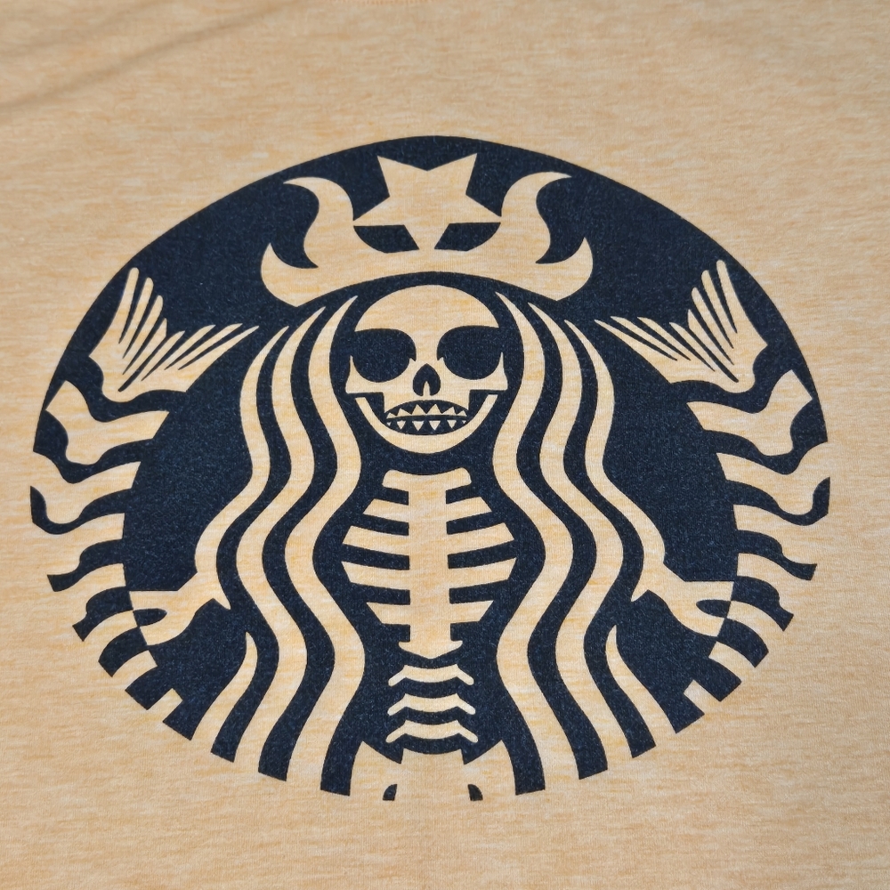 Skeleton Starbucks Inspired Shirt, L - Picture 10 of 10